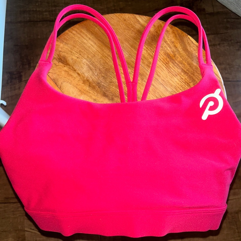 Peloton Hot Pink Double-Strap Sports Bra (worn once)💕